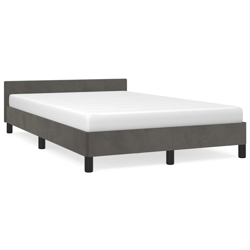 Vidaxl bedframe zonder matras 120x200 cm fluweel donkergrijs