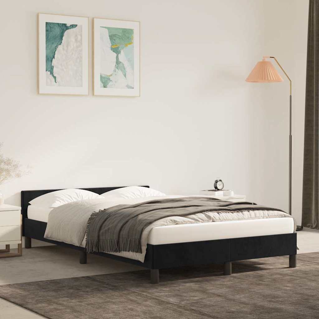 Vidaxl bedframe zonder matras 120x200 cm fluweel zwart