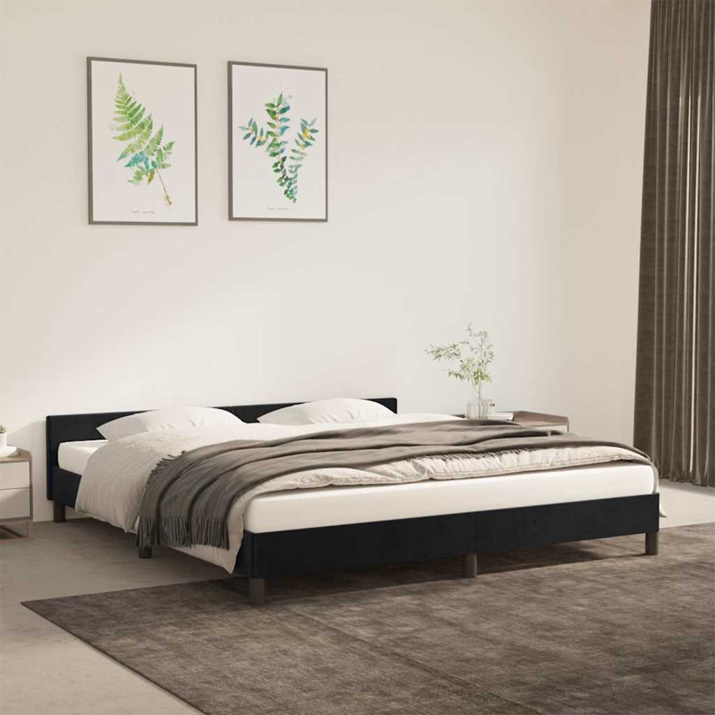 Vidaxl bedframe zonder matras 160x200 cm fluweel zwart