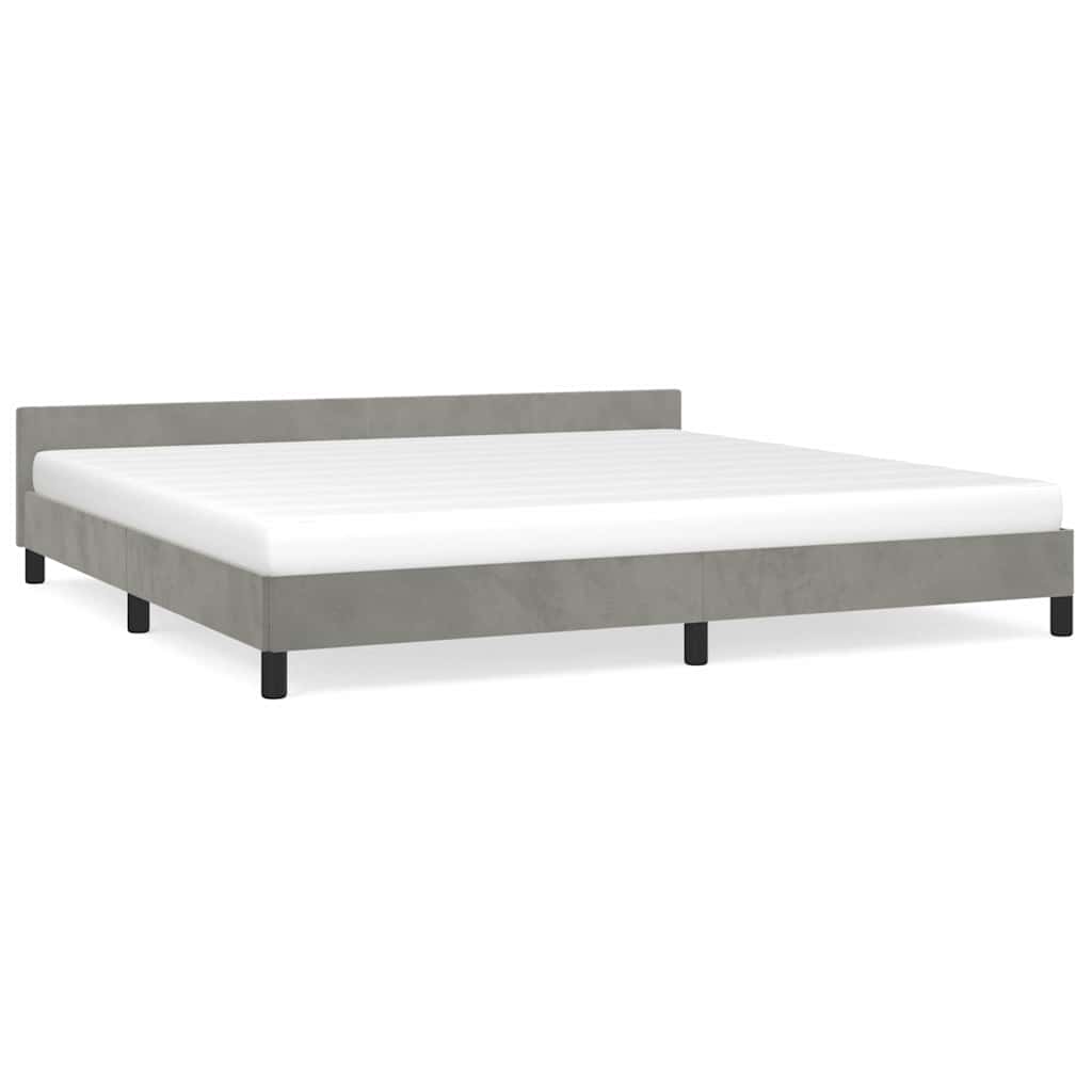 Vidaxl bedframe zonder matras 200x200 cm fluweel lichtgrijs