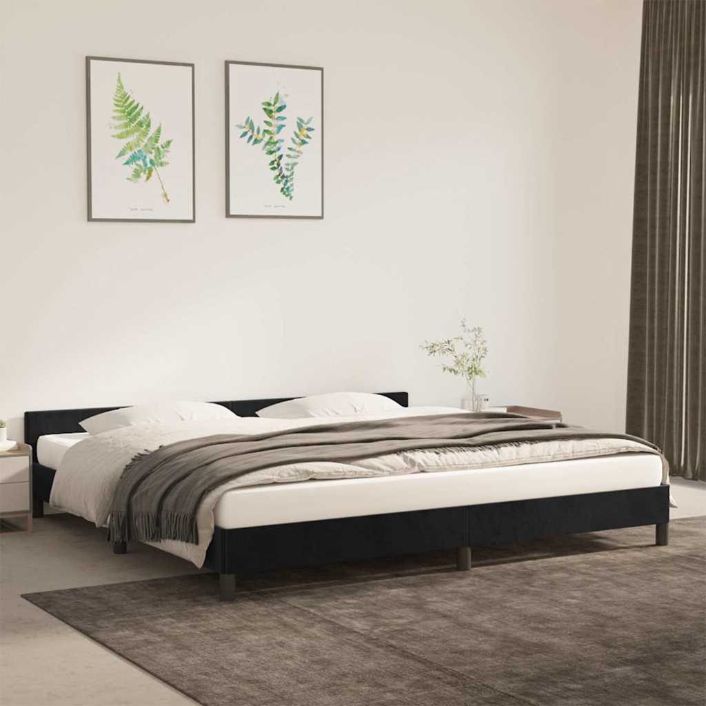 Vidaxl bedframe zonder matras 200x200 cm fluweel zwart