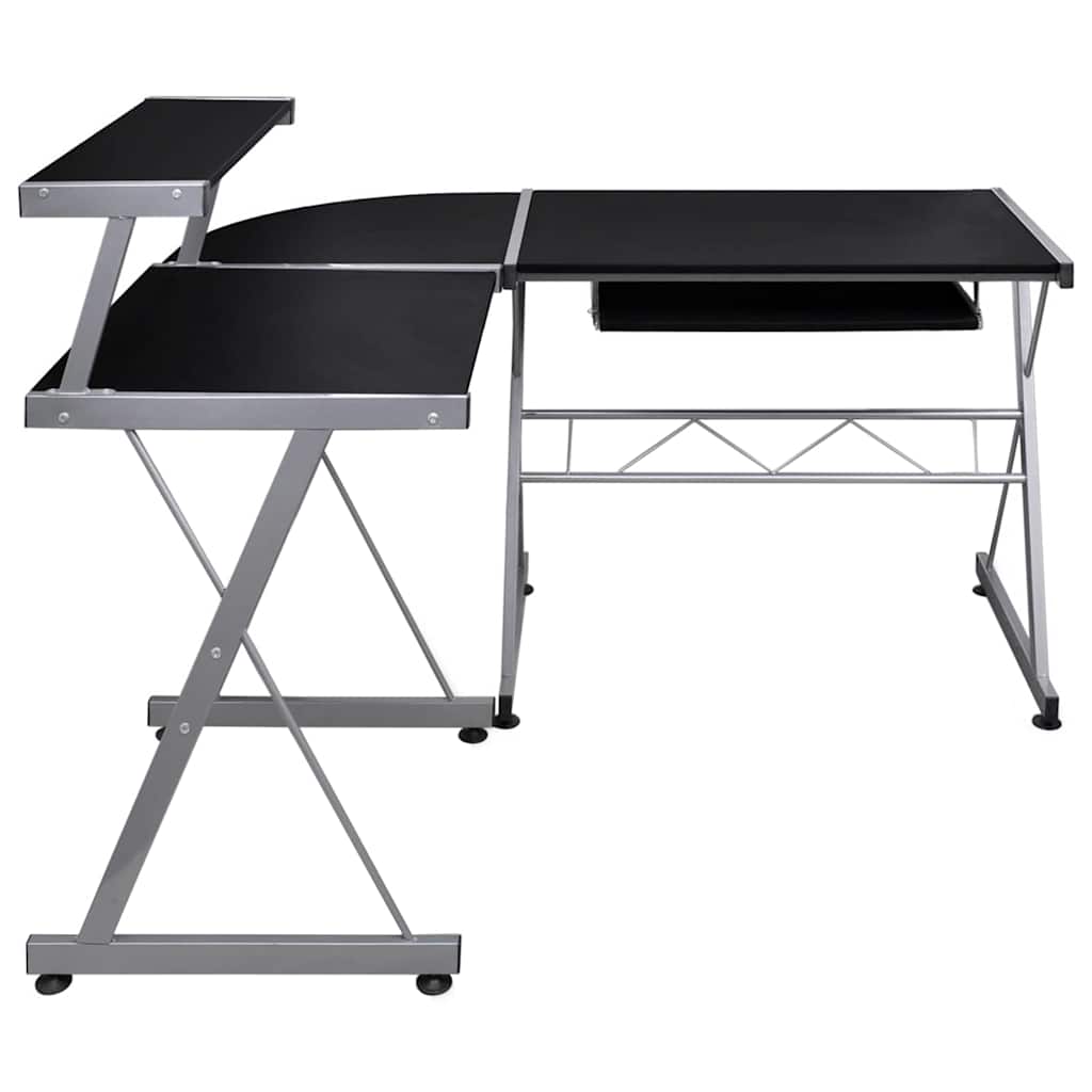 Vidaxl hoekbureau 132x112x99 cm bewerkt hout zwart