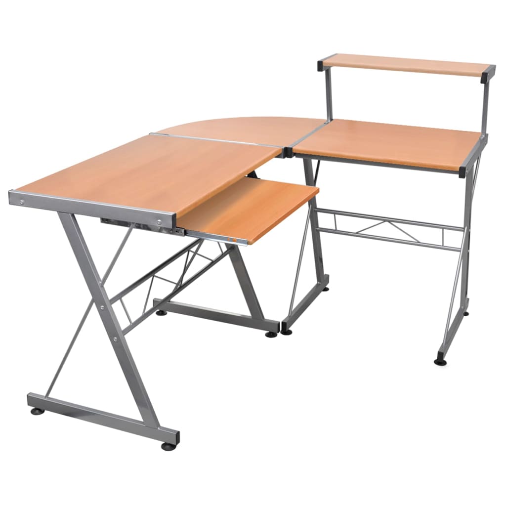 Vidaxl hoekbureau 132x112x99 cm bewerkt hout bruin