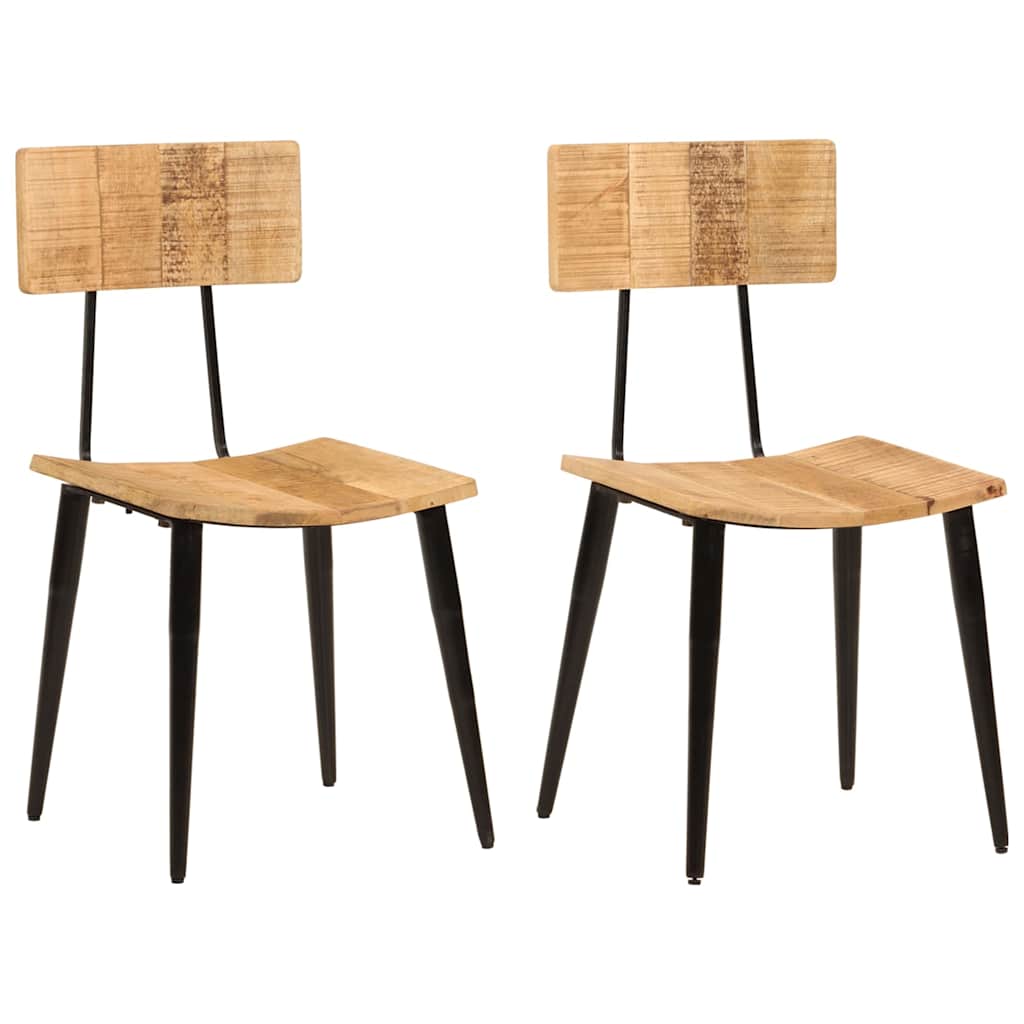 Vidaxl eetkamerstoelen 2 st 44x40x80 cm massief mangohout
