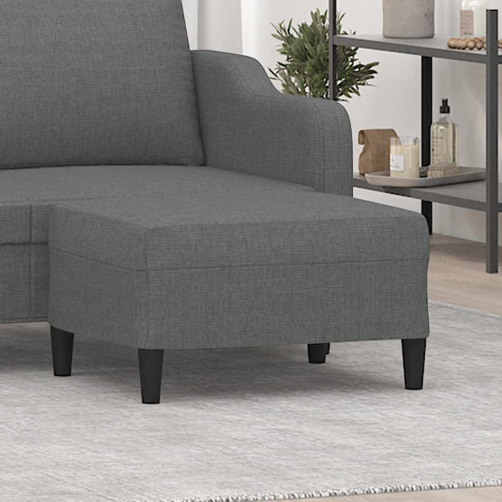 Vidaxl voetenbank 70x55x41 cm stof donkergrijs