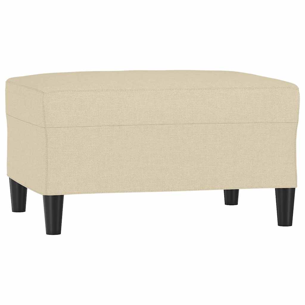 Vidaxl voetenbank 70x55x41 cm stof crèmekleurig