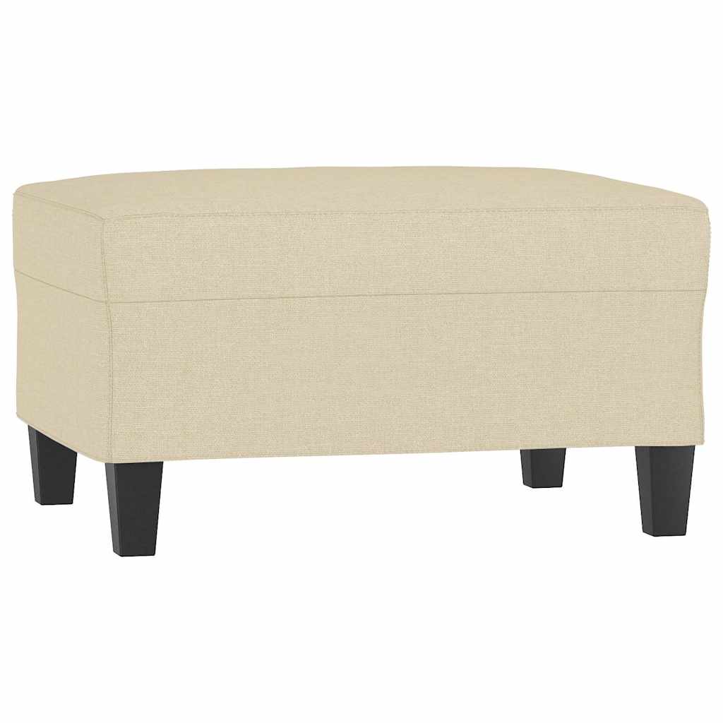 Vidaxl voetenbank 70x55x41 cm stof crèmekleurig