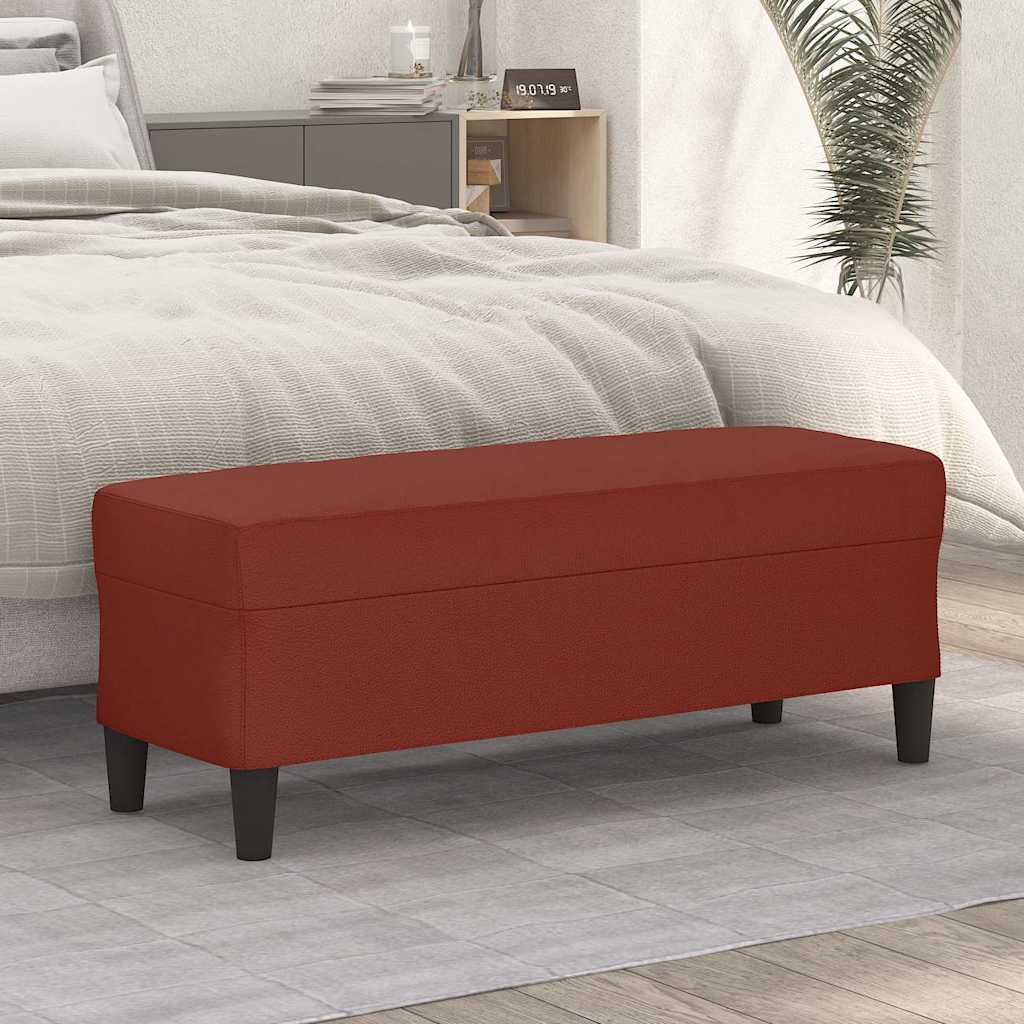 Vidaxl bankje 100x35x41 cm kunstleer wijnrood