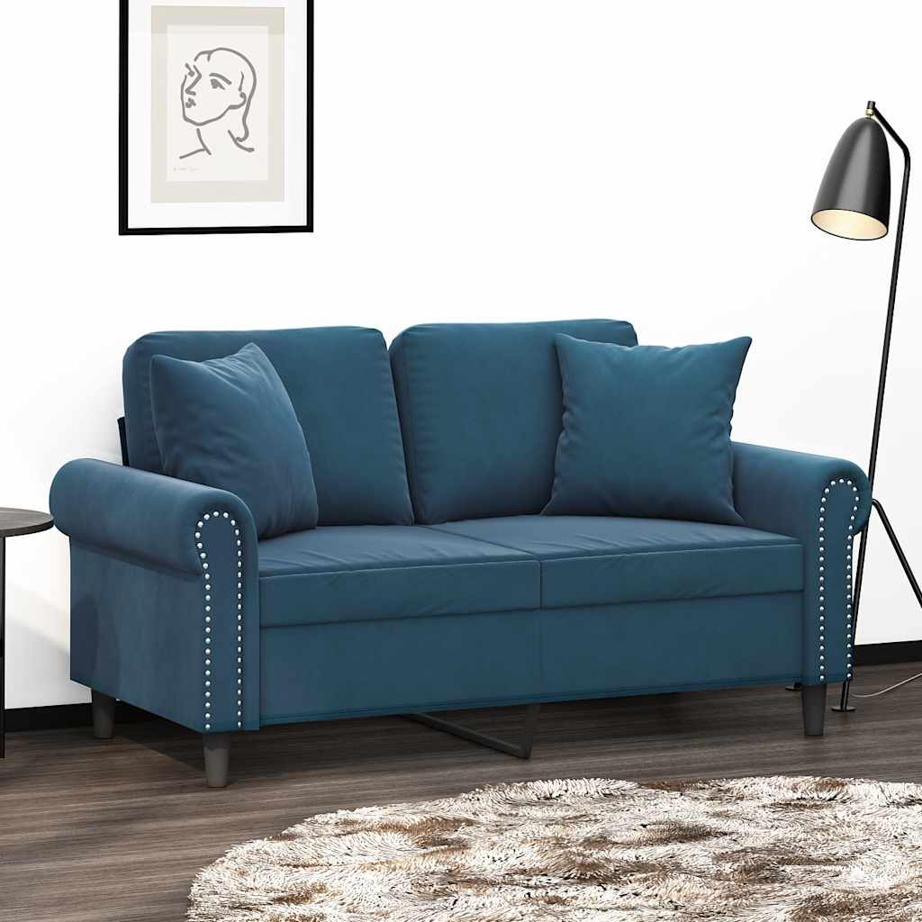 Vidaxl sierkussens 2 st 40x40 cm fluweel blauw