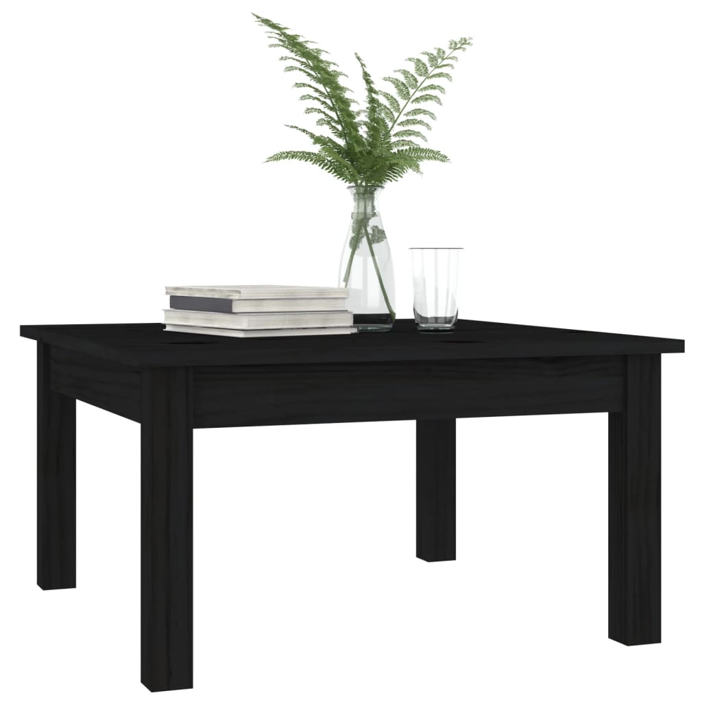 Vidaxl salontafel 55x55x30 cm massief grenenhout zwart