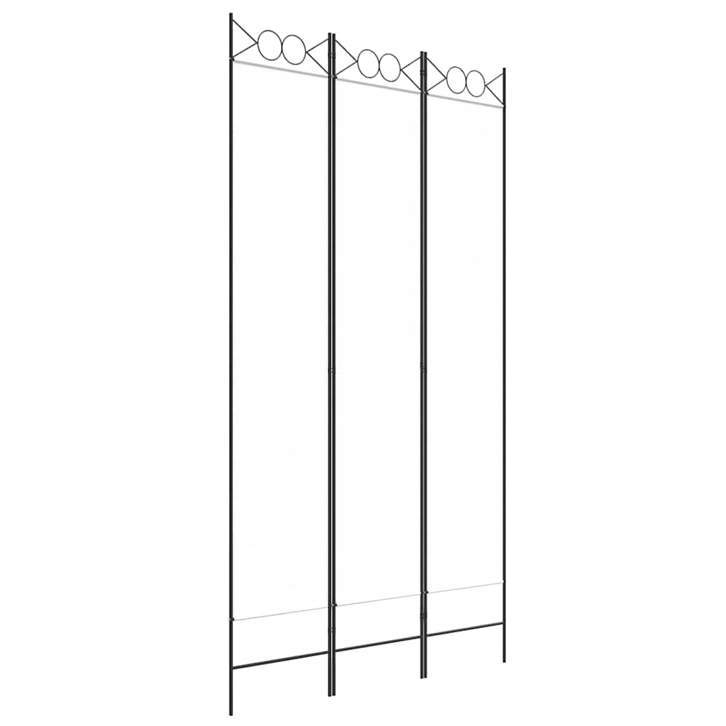 Vidaxl kamerscherm met 3 panelen 120x220 cm stof wit