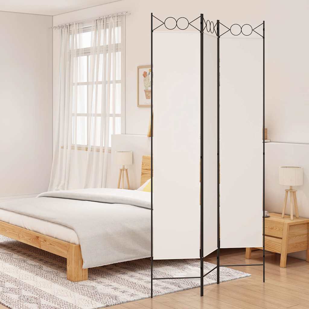 Vidaxl kamerscherm met 3 panelen 120x220 cm stof wit
