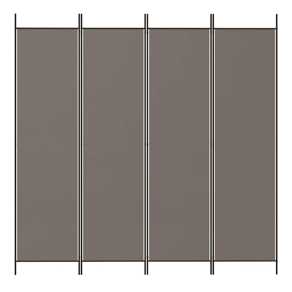 Vidaxl kamerscherm met 4 panelen 200x220 cm stof antracietkleurig