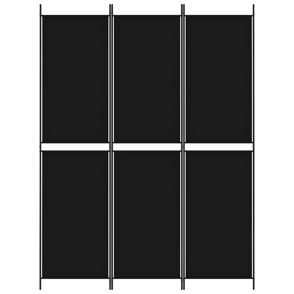 Vidaxl kamerscherm met 3 panelen 150x200 cm stof zwart