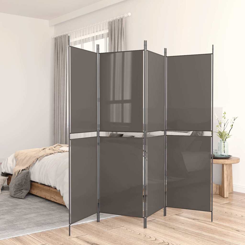 Vidaxl kamerscherm met 5 panelen 300x200 cm stof antracietkleurig