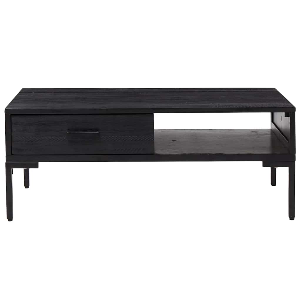 Vidaxl salontafel 90x50x35 cm massief grenenhout zwart