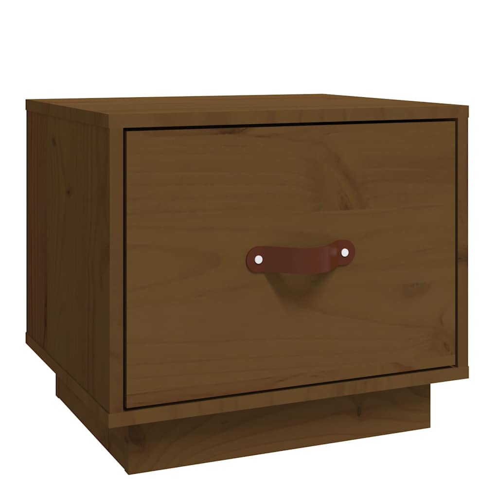 Vidaxl nachtkastje 40x34x35 cm massief grenenhout honingbruin