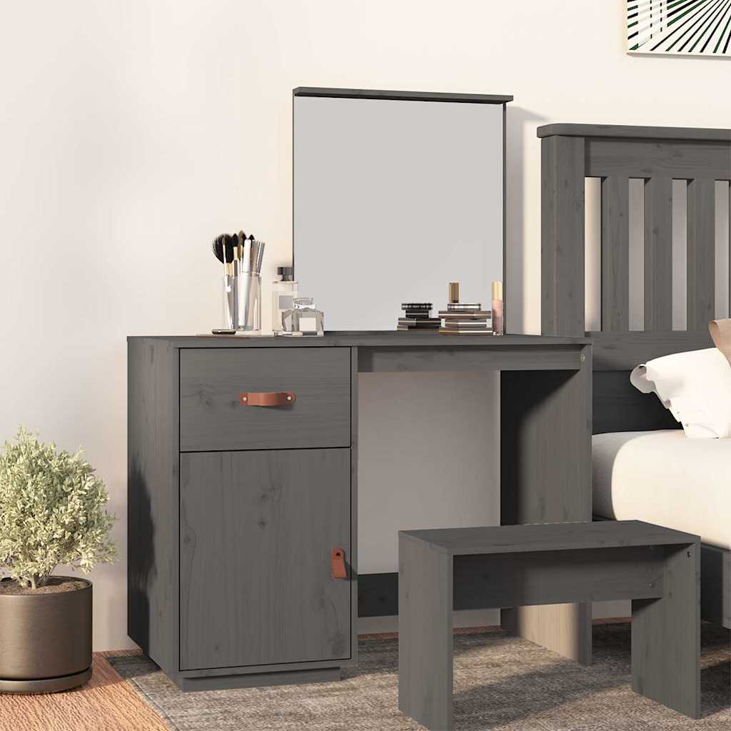 Vidaxl kaptafel 95x50x134 cm massief grenenhout grijs