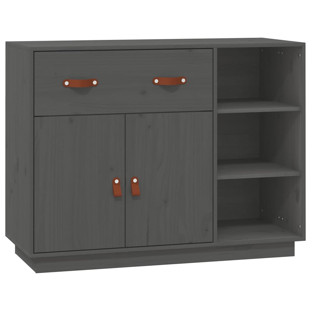 Vidaxl dressoir 98,5x40x75 cm massief grenenhout grijs