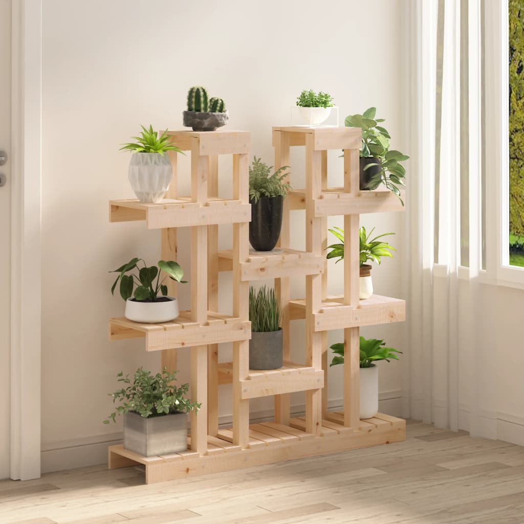 Vidaxl plantenstandaard 104,5x25x109,5 cm massief grenenhout