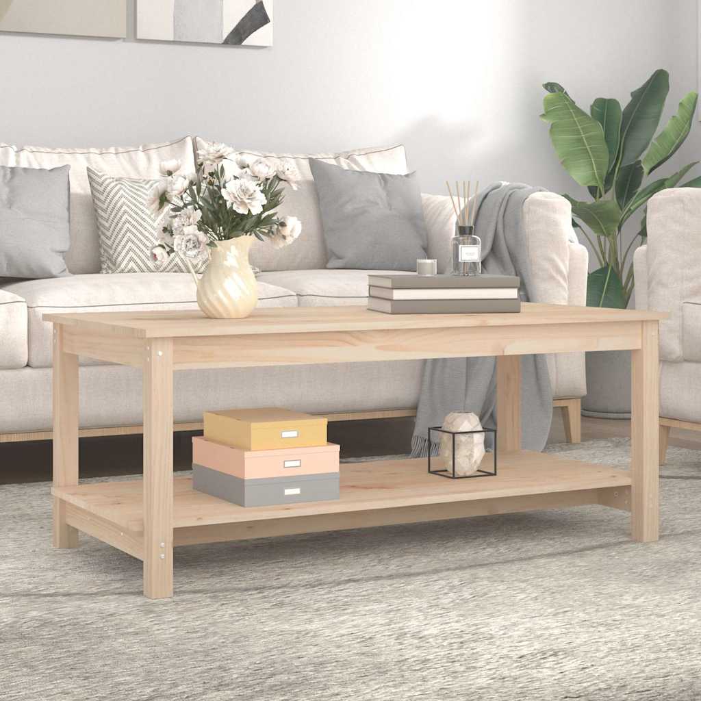 Vidaxl salontafel 110x55x45 cm massief grenenhout