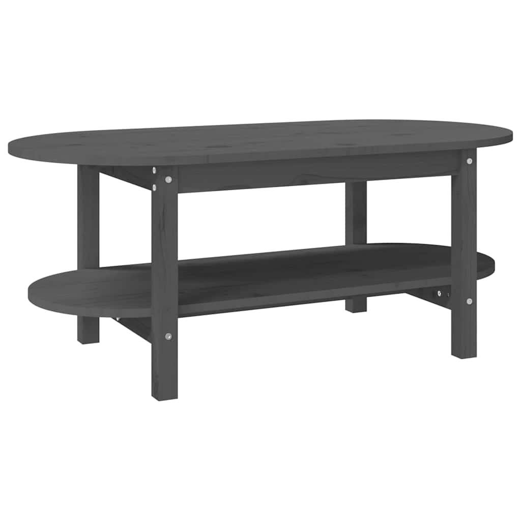 Vidaxl salontafel 110x55x45 cm massief grenenhout grijs