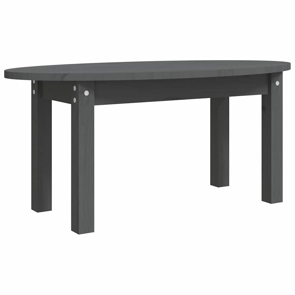 Vidaxl salontafel 80x40x35 cm massief grenenhout grijs