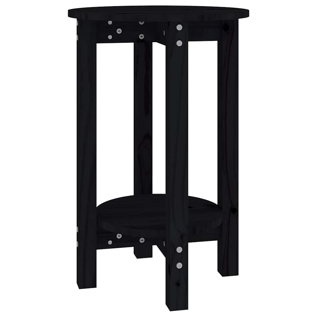 Vidaxl salontafel ø 40x60 cm massief grenenhout zwart