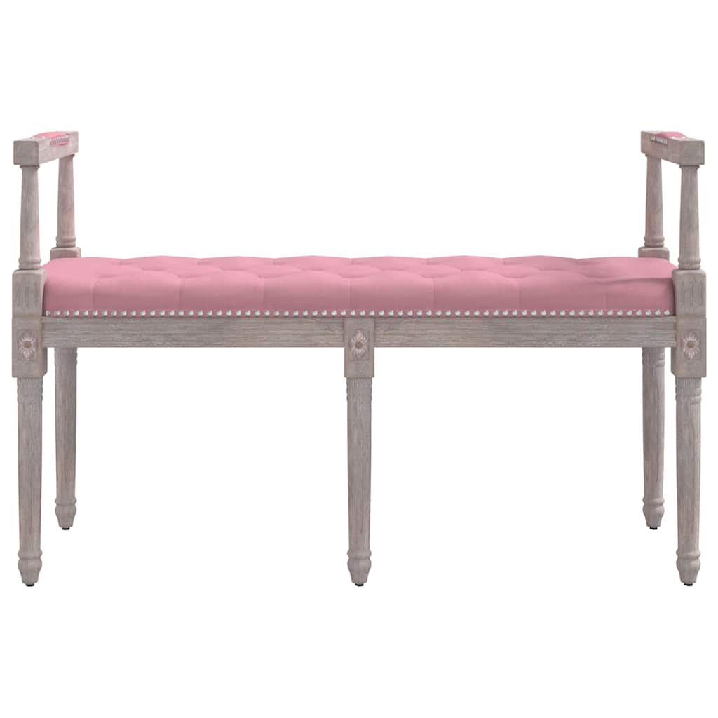 Vidaxl bankje 110x40x70 cm fluweel roze