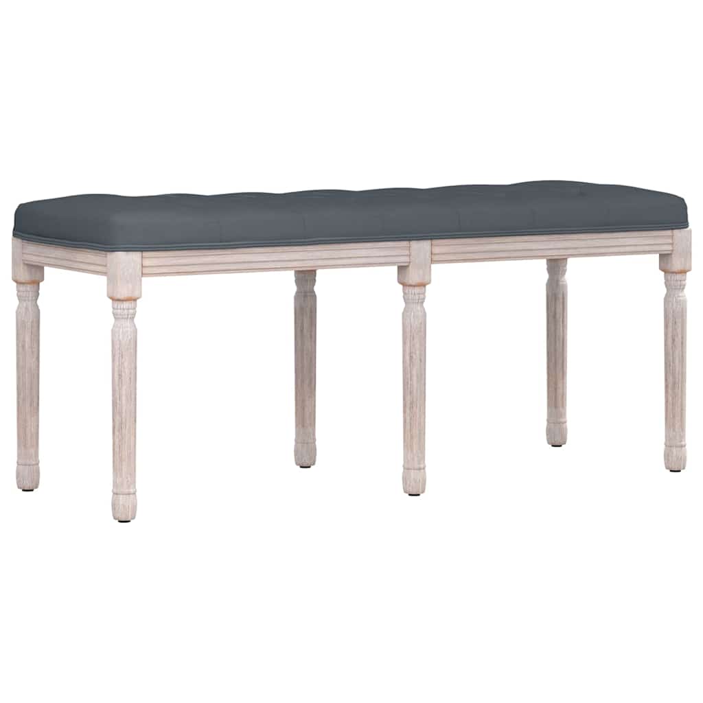 Vidaxl bankje 110x40x49 cm fluweel donkergrijs