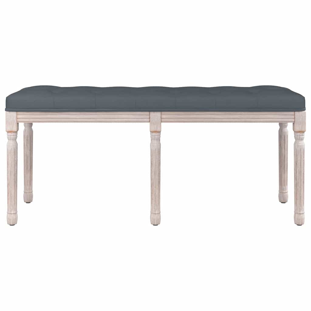Vidaxl bankje 110x40x49 cm fluweel donkergrijs