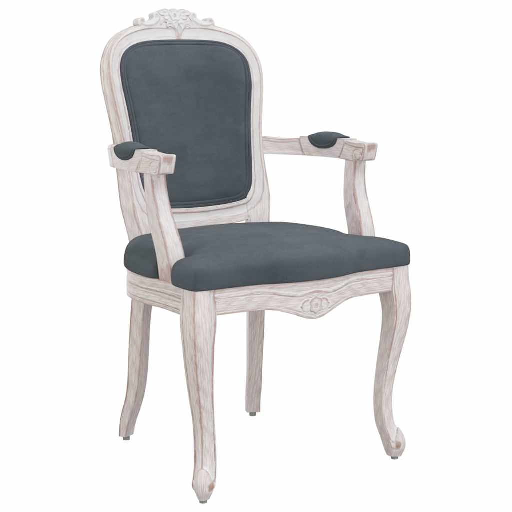 Vidaxl eetkamerstoelen 2 st 62x59,5x100,5 cm fluweel donkergrijs