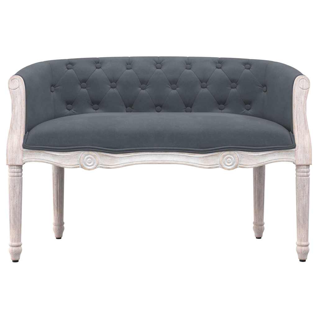 Vidaxl bankje 98x56x69 cm fluweel donkergrijs
