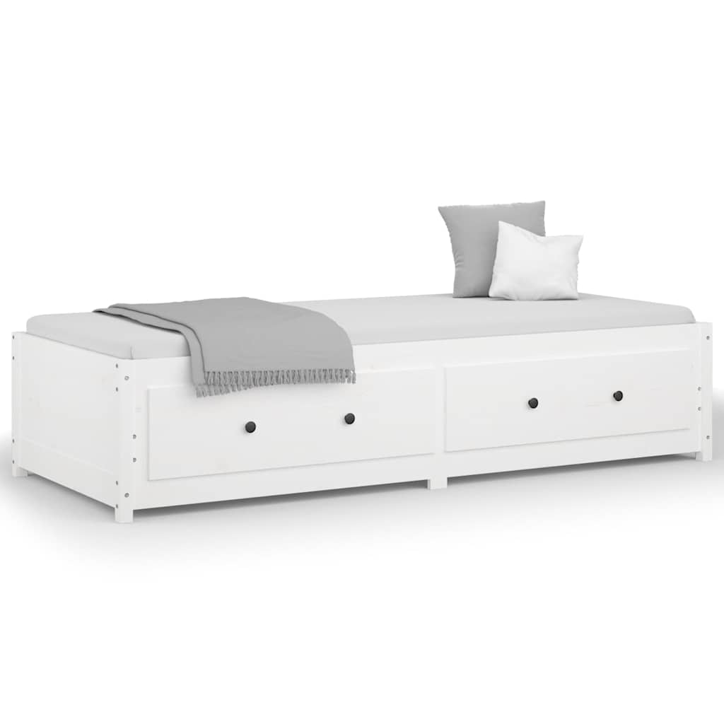 Vidaxl slaapbank 90x190 cm massief grenenhout wit
