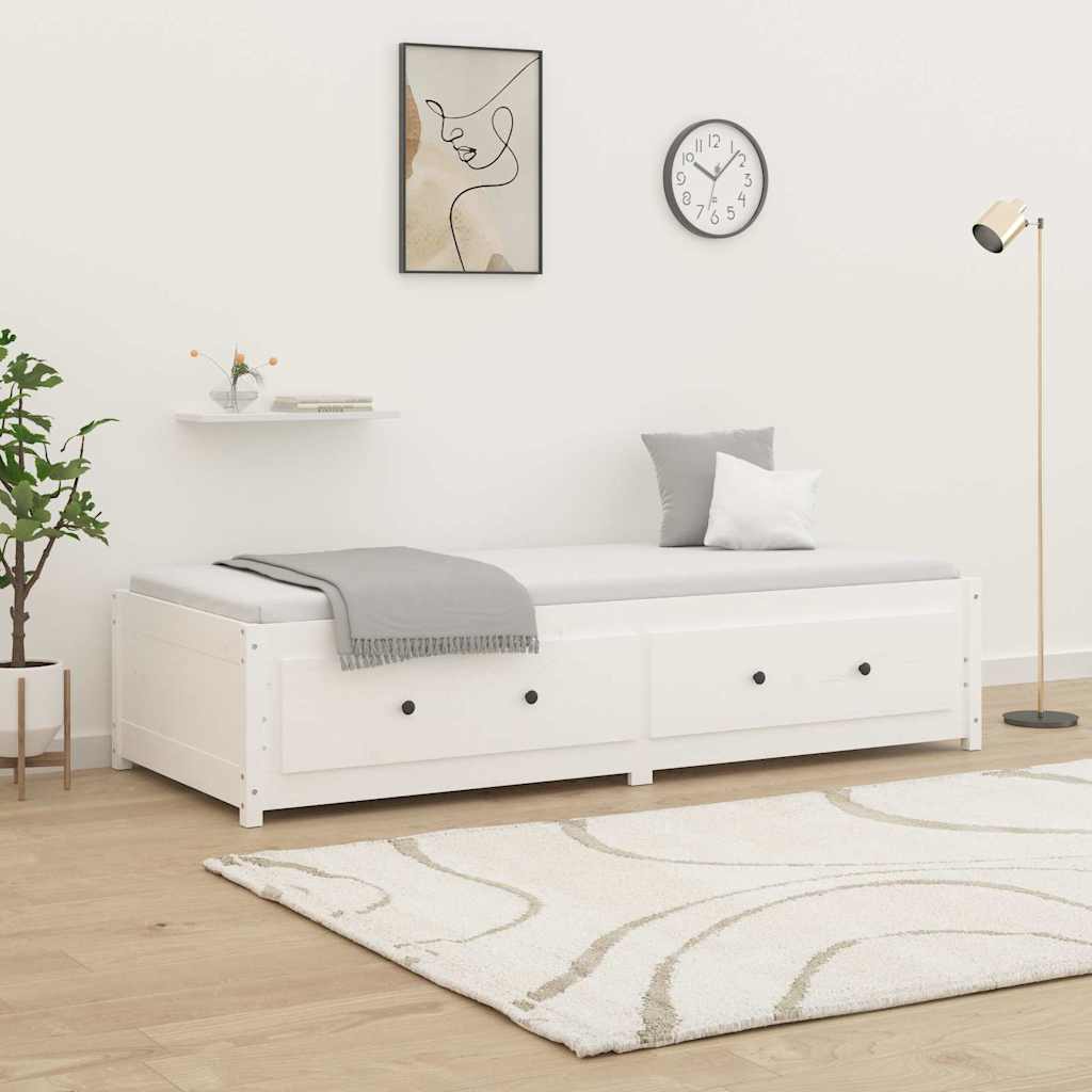 Vidaxl slaapbank 90x190 cm massief grenenhout wit