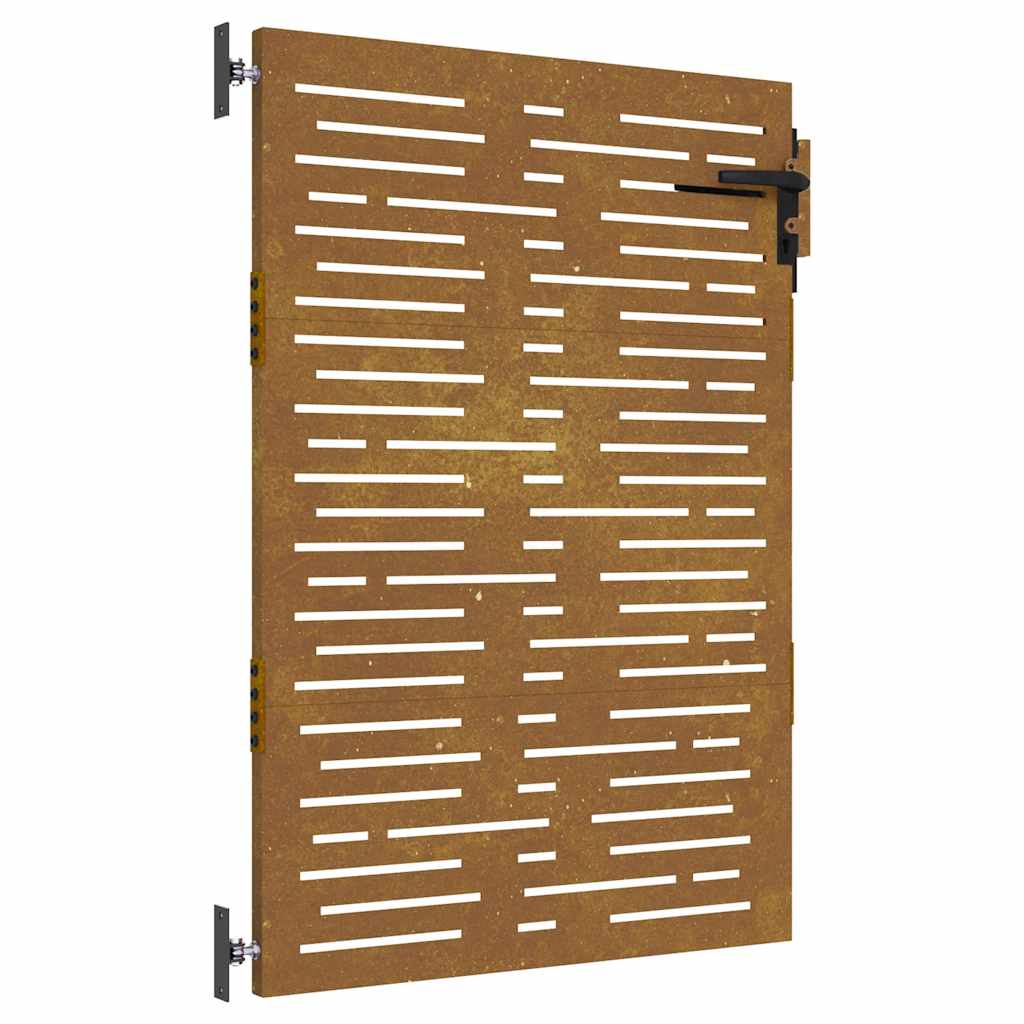 Vidaxl poort 85x125 cm vierkant cortenstaal