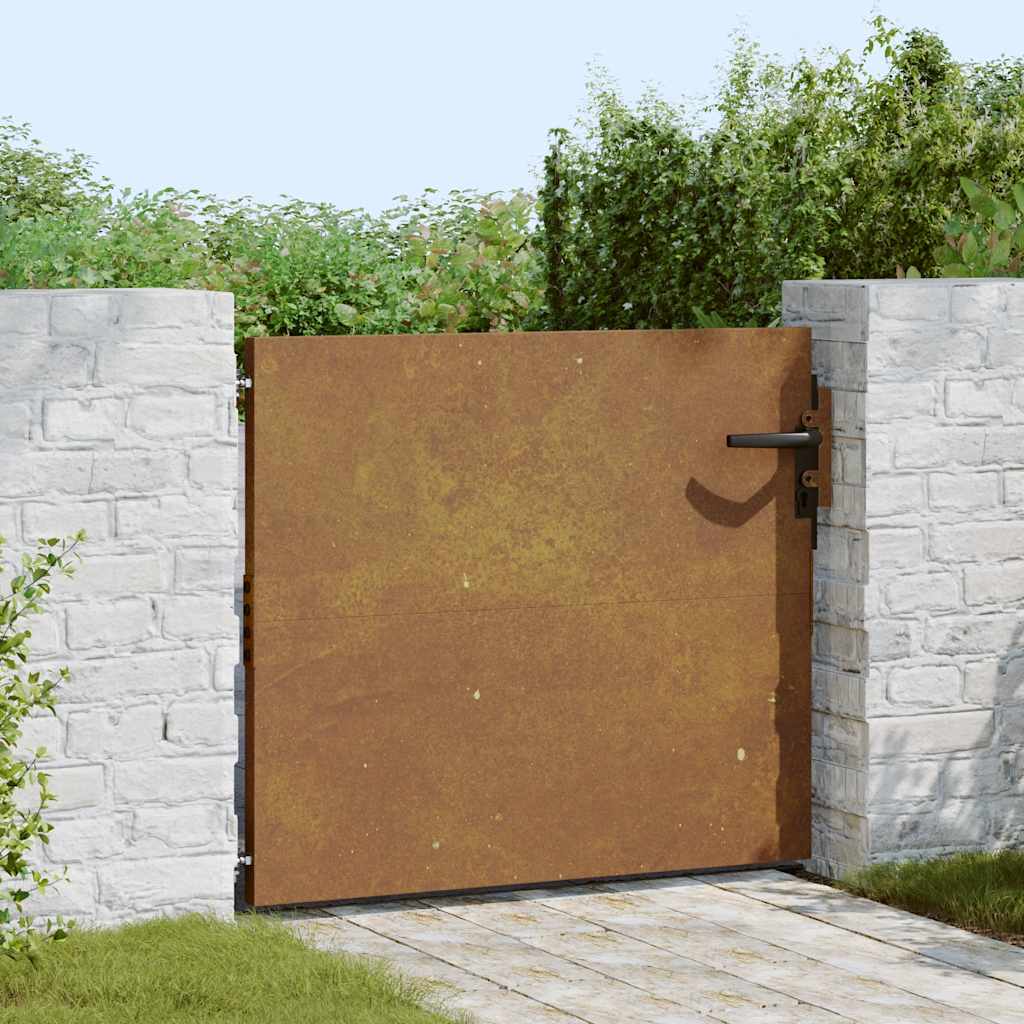 Vidaxl poort 85x75 cm cortenstaal