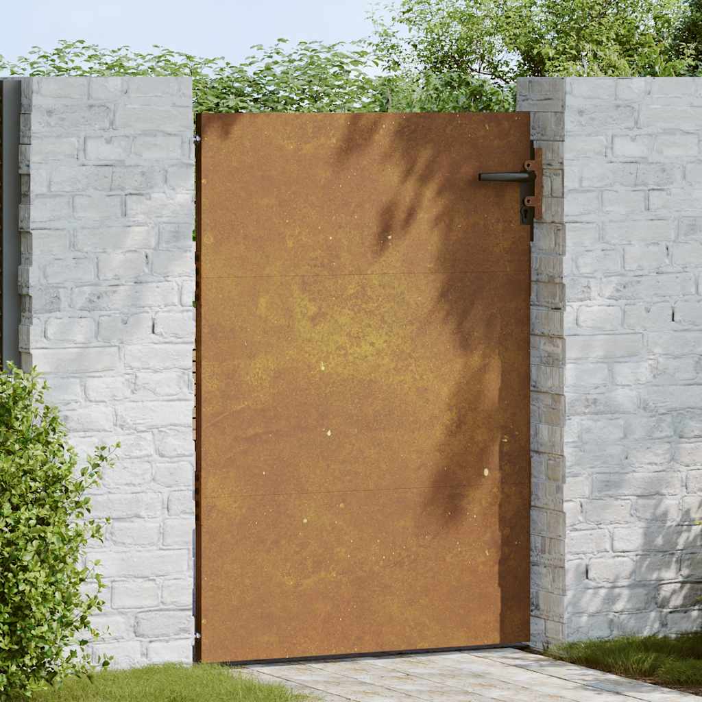 Vidaxl poort 85x125 cm cortenstaal
