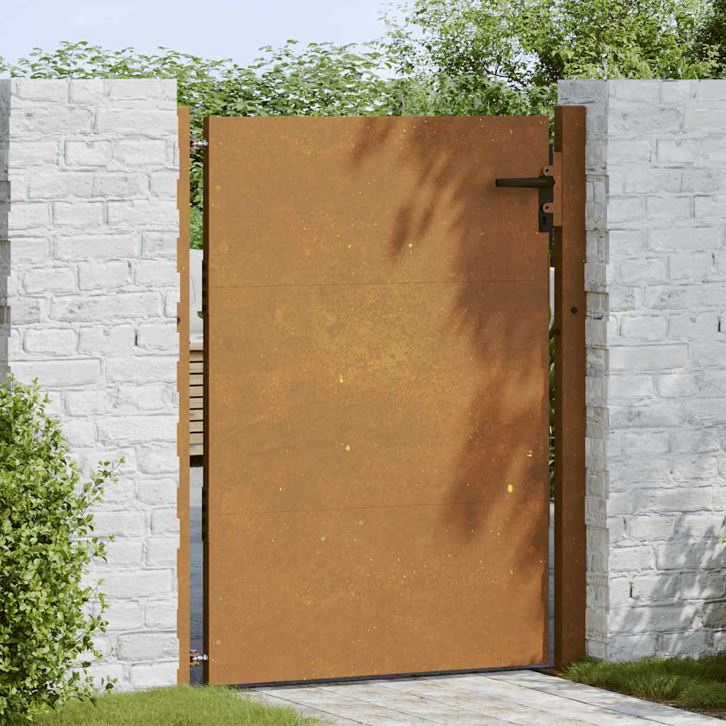 Vidaxl poort 100x125 cm cortenstaal