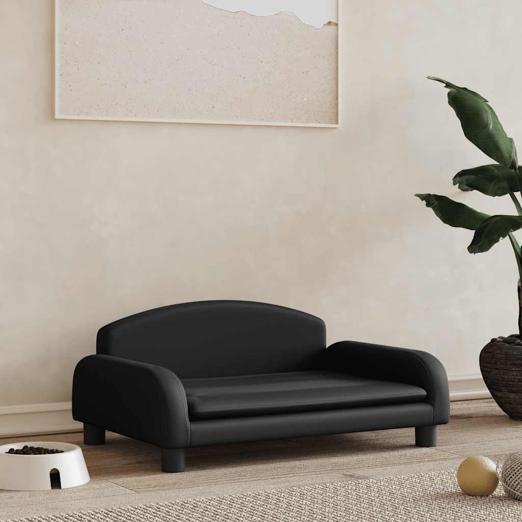 Vidaxl hondenmand 70x45x30 cm kunstleer zwart