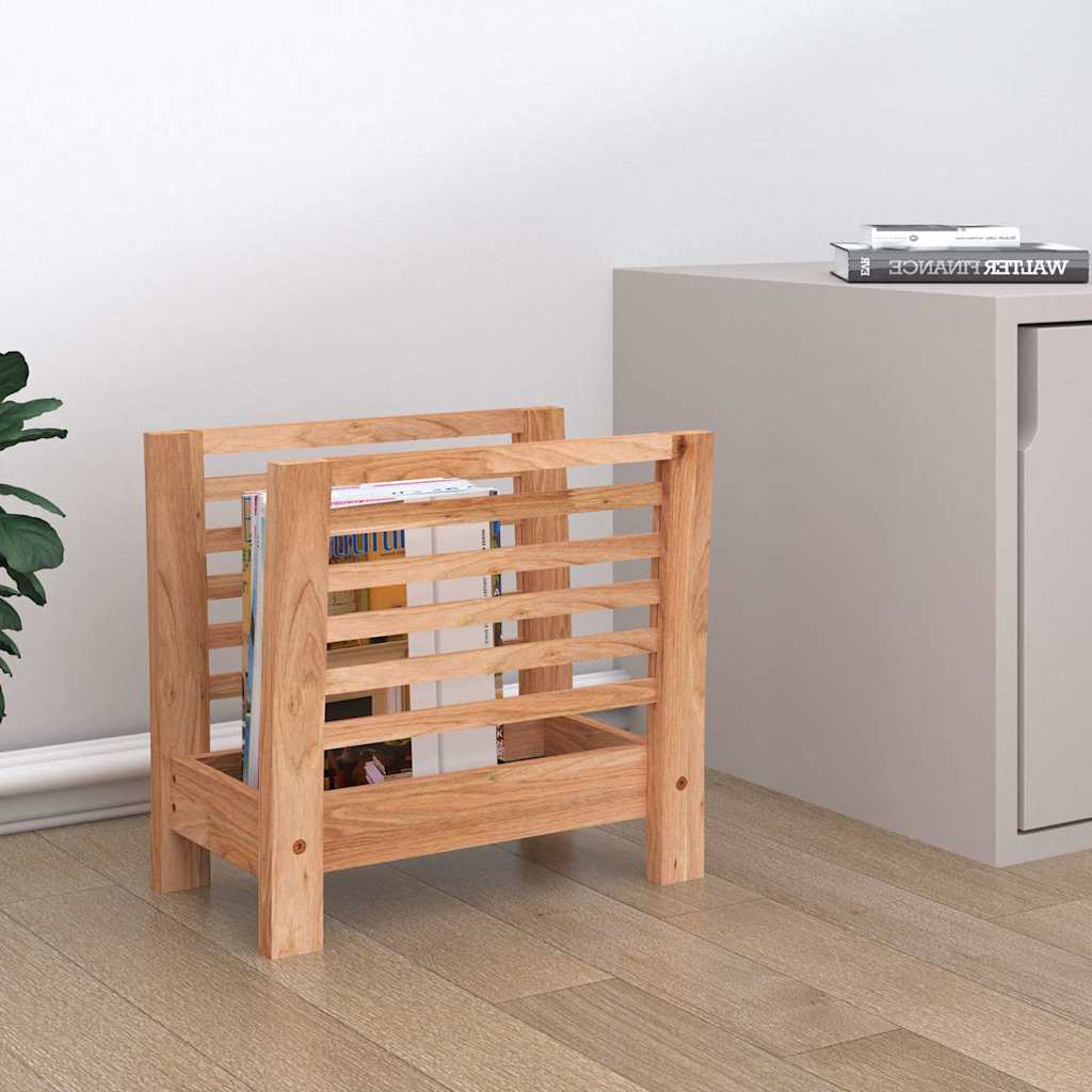 Vidaxl tijdschriftenrek 40x26,5x38,5 cm massief walnotenhout