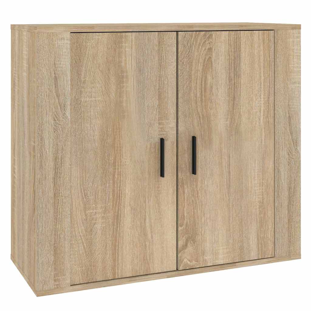 Vidaxl dressoir 80x33x70 cm bewerkt hout sonoma eikenkleurig