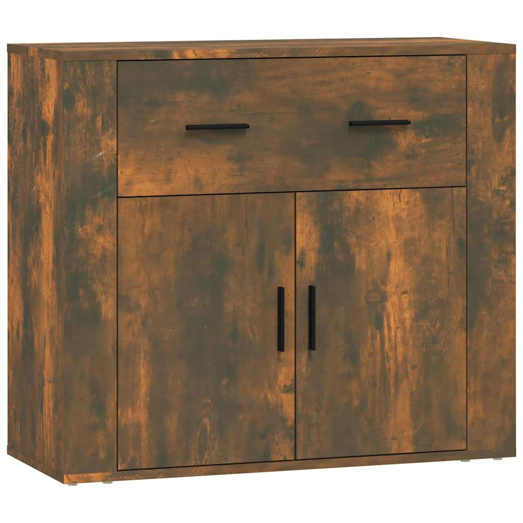 Vidaxl dressoir 80x33x70 cm bewerkt hout gerookt eikenkleurig