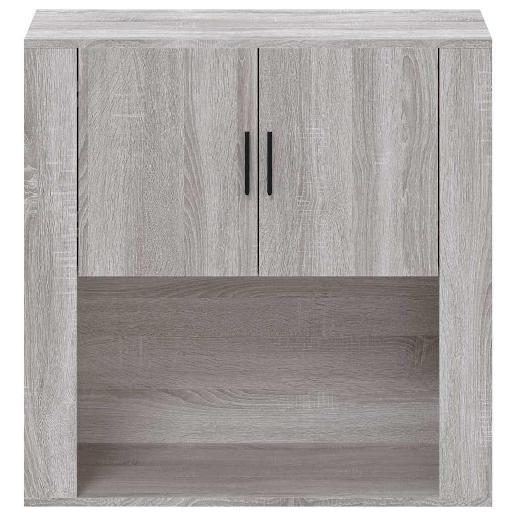 Vidaxl wandkast 80x33x80 cm bewerkt hout grijs sonoma eikenkleurig