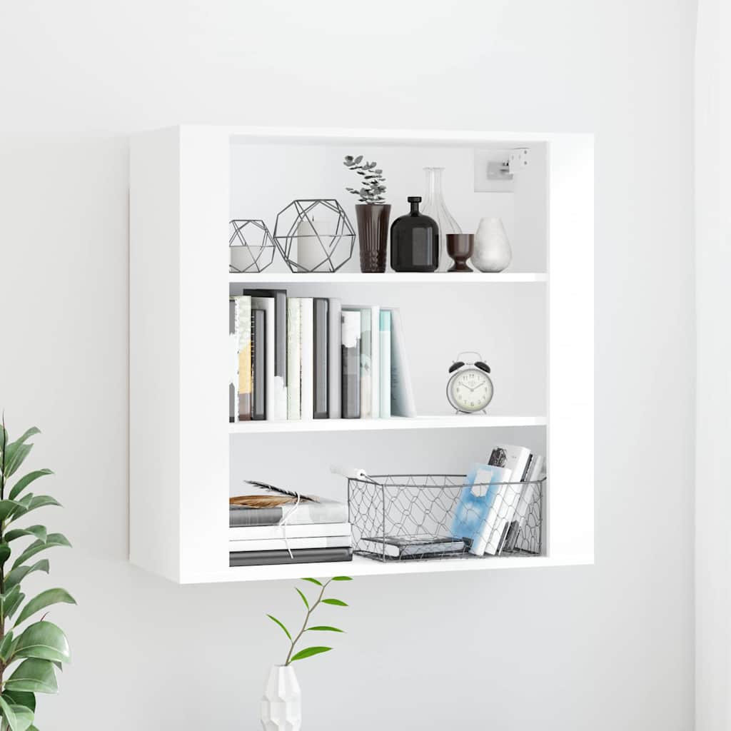 Vidaxl wandkast 80x33x80 cm bewerkt hout wit