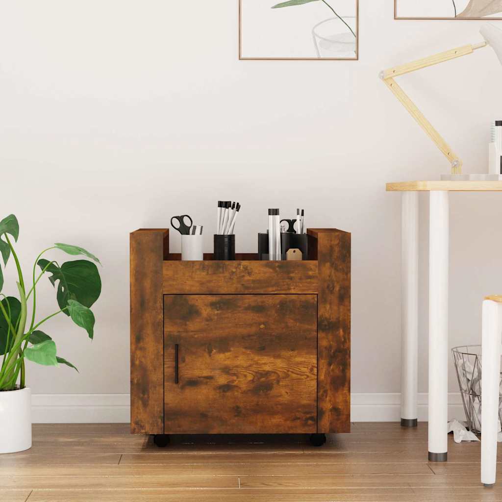 Vidaxl bureaukastje 60x45x60 cm bewerkt hout gerookt eikenkleurig