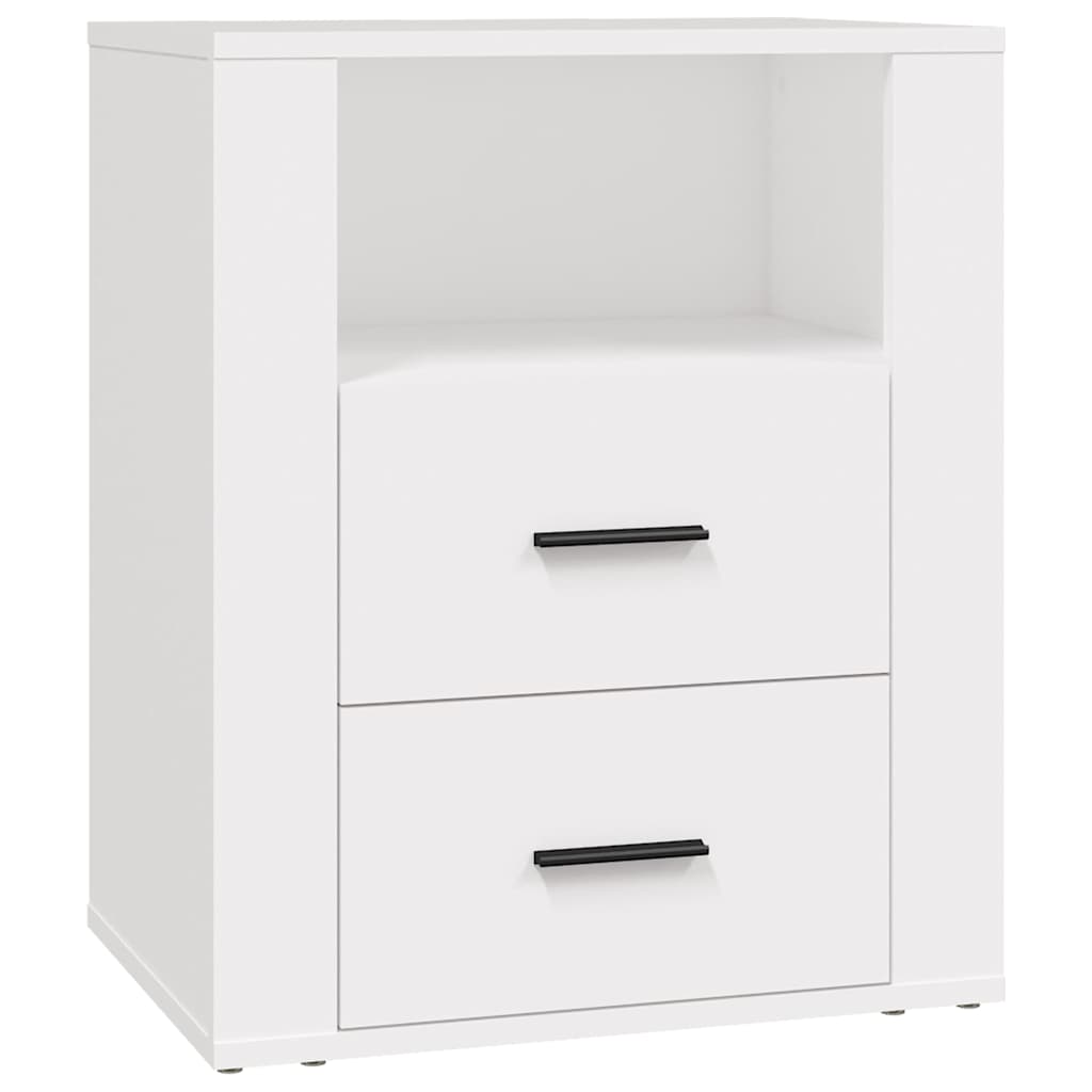 Vidaxl nachtkastje 50x36x60 cm bewerkt hout wit