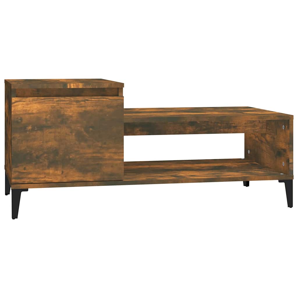 Vidaxl salontafel 100x50x45 cm bewerkt hout gerookt eikenkleurig