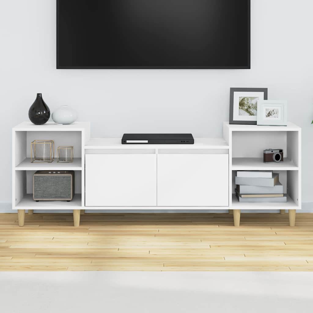 Vidaxl tv-meubel 160x35x55 cm bewerkt hout wit