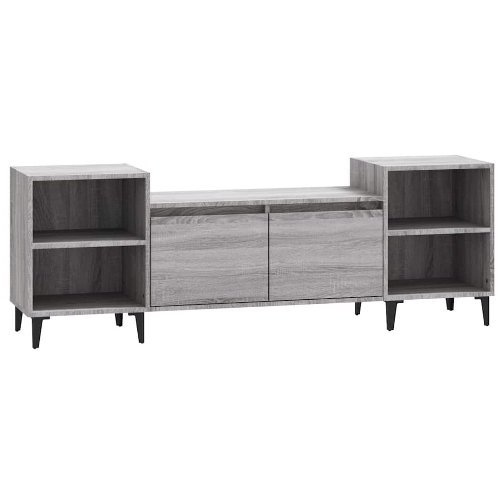 Vidaxl tv-meubel 160x35x55 cm bewerkt hout grijs sonoma eikenkleurig